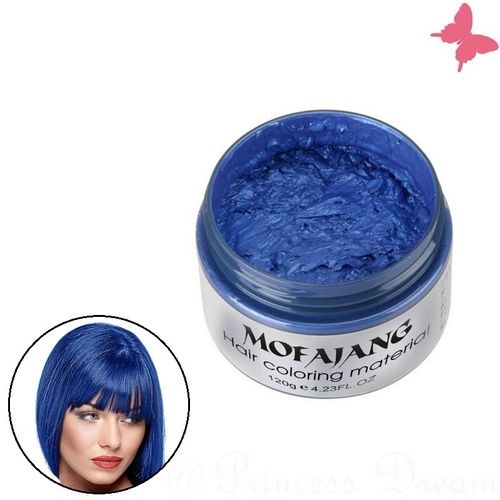 Haarwachs Blau Haare stylen und färben