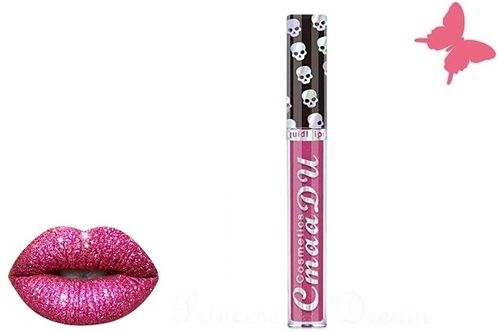 Diamant Glitzer Glänzender Lippenstift Dark Pink 06